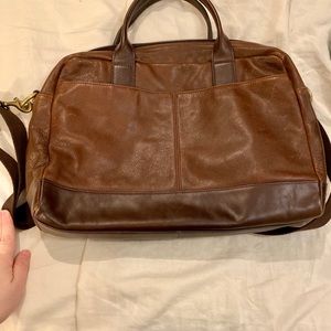 Leather Fossil Messenger/Laptop Bag